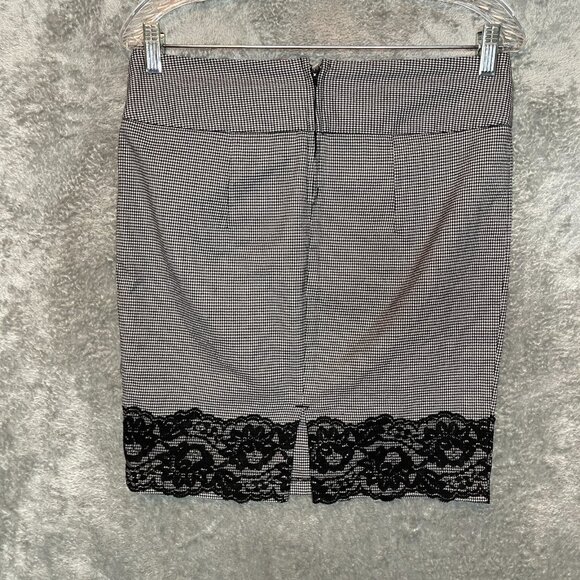 Y2K Charlotte Russe Women Dark Goth Coquette Micro Houndstooth Pencil Skirt 8 - Picture 2 of 13